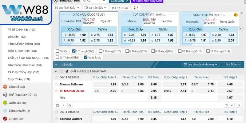Web luôn cập nhật lịch thi đấu bóng đá nhanh chóng và chính xác